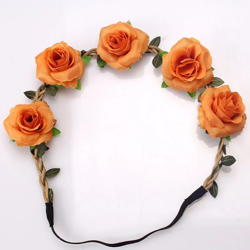 2018 new hot Seaside Bohemian simulation rose headband Korean fashion hair band handmade headdress girl gift
2018 new hot Seaside Bohemian simulation rose headband Korean fashion hair band handmade headdress girl gift