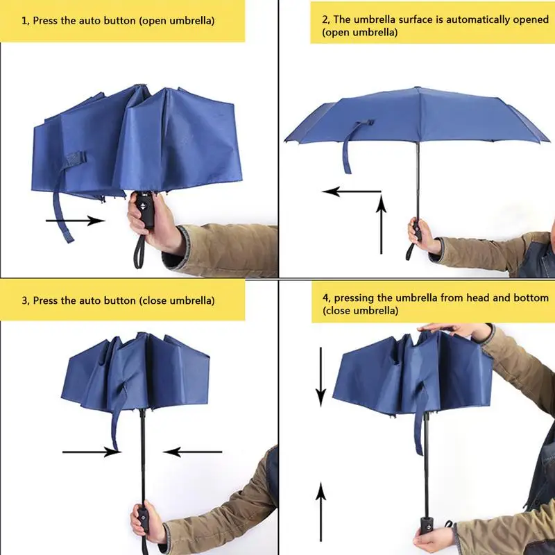 New Fully-automatic Three Folding Umbrella Commercial Compact Large Strong Frame Windproof 8Ribs Parasol for Men Wind Resistant
New Fully-automatic Three Folding Umbrella Commercial Compact Large Strong Frame Windproof 8Ribs Parasol for Men Wind Resistant