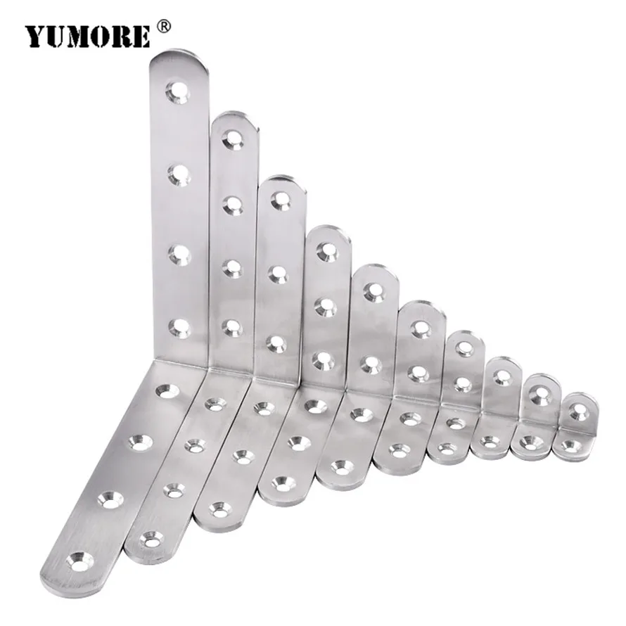 YUMORE 100PCS/LOT Stainless Steel Corner Brackets for Furniture Cabinet Screens Wall 3mm Thicken Corner Stand Supporting
YUMORE 100PCS/LOT Stainless Steel Corner Brackets for Furniture Cabinet Screens Wall 3mm Thicken Corner Stand Supporting