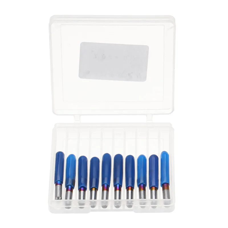 New 10pcs/set 0.1-0.7mm 20 Degree Engraving Bit Blue-nano Coated Carbide Flat Bottom PCB Engraving Bit CNC Router Tool
New 10pcs/set 0.1-0.7mm 20 Degree Engraving Bit Blue-nano Coated Carbide Flat Bottom PCB Engraving Bit CNC Router Tool