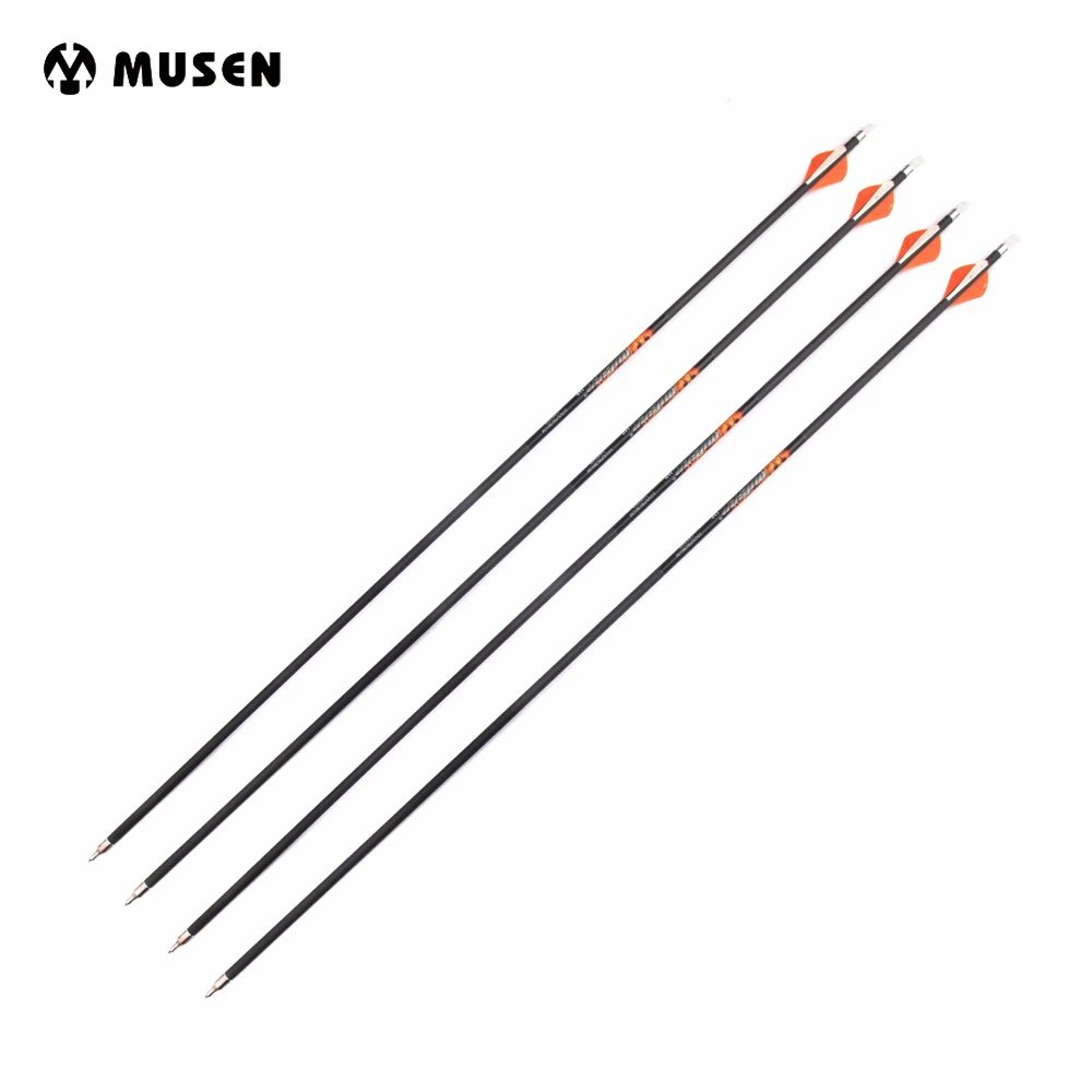 6pcs/pack Pure Carbon Hunting Arrow Spine 350 32 Inch OD 7.6mm with Replaceable Arrowhead for Bow Archery Shooting Hunting
6pcs/pack Pure Carbon Hunting Arrow Spine 350 32 Inch OD 7.6mm with Replaceable Arrowhead for Bow Archery Shooting Hunting