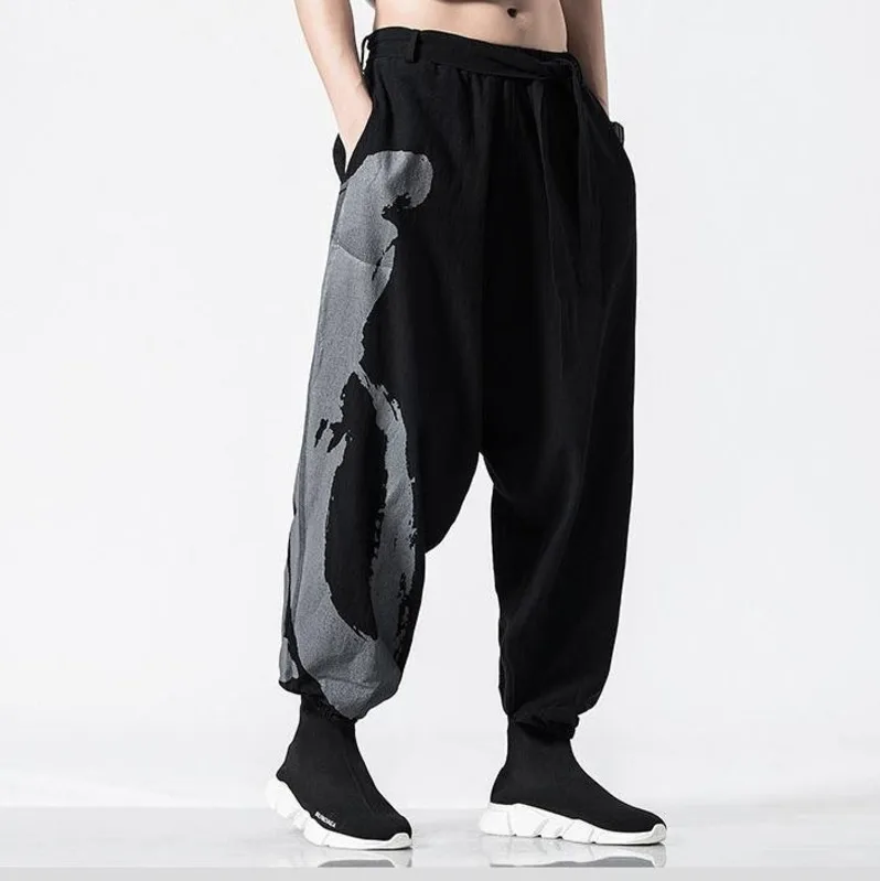 #2596 Casual Joggers Retro Linen Wide Leg Pants Men With Belt Plus Size 5XL Vintage Trousers Baggy Hip Hop Pants Homme Red Black
#2596 Casual Joggers Retro Linen Wide Leg Pants Men With Belt Plus Size 5XL Vintage Trousers Baggy Hip Hop Pants Homme Red Black