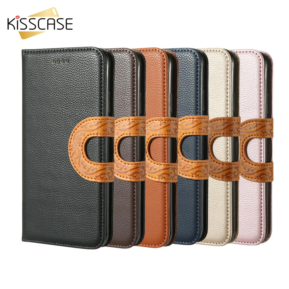 KISSCASE кожаный чехол для телефона Samsung Galaxy S8 S9 S10E 5G Plus S7 Edge Note 9 8 держатель карт A7 A8 J3 J7