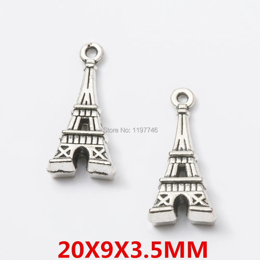 Charms Eiffel Tower Antique Silver Color Pendant Building For Jewelry Necklace Bracelet Making DIY Handmade | Украшения и