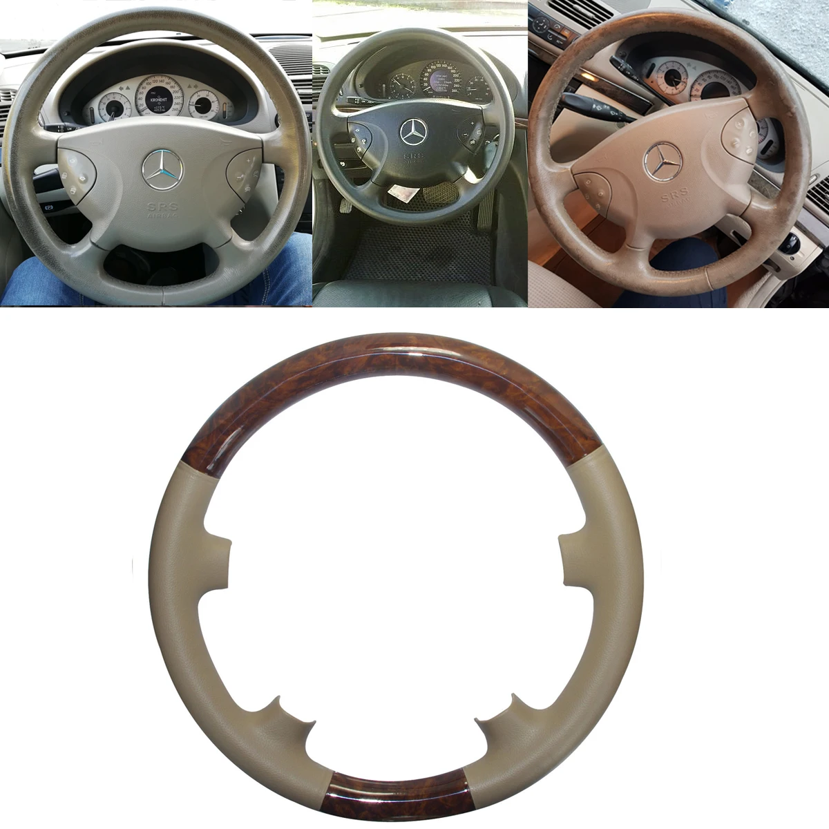 Чехол для руля Benz 2002 2006 W211 S211 T Model E E200 E270 E300 E320 E400 E500|Чехлы на руль| |
