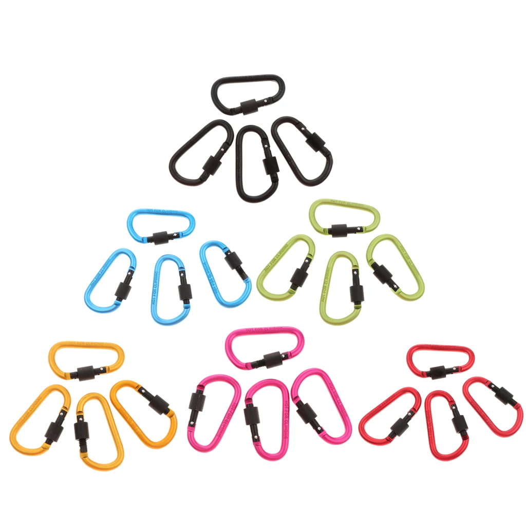 4pcs Carabiner Aluminum Alloy Locking Clip Camping Snap Hook Keychain Outdoor Sports Small Tools
4pcs Carabiner Aluminum Alloy Locking Clip Camping Snap Hook Keychain Outdoor Sports Small Tools