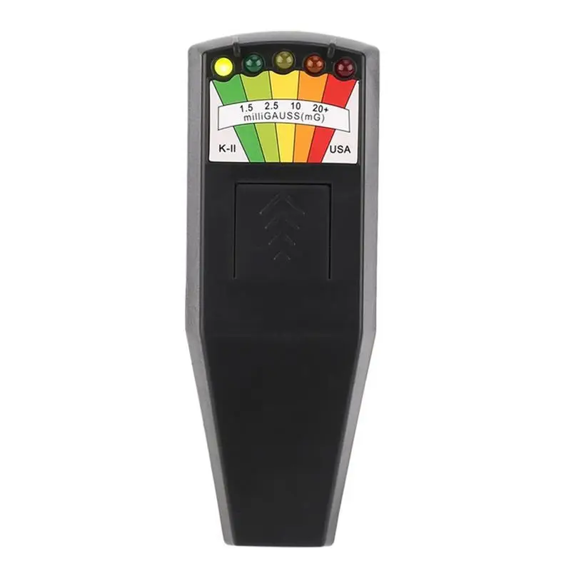 EMF Gauss Meter Portable Electric Magnetic Field Detector Tester Electrical Equipment with 5-LED Indicator
EMF Gauss Meter Portable Electric Magnetic Field Detector Tester Electrical Equipment with 5-LED Indicator