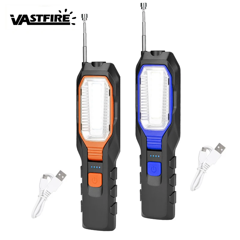 Inspection Flashlight COB LED Portable Lantern Rotatable Antenna Work Light Magnet Movable Lamp with USB Cable Built-in battery
Inspection Flashlight COB LED Portable Lantern Rotatable Antenna Work Light Magnet Movable Lamp with USB Cable Built-in battery