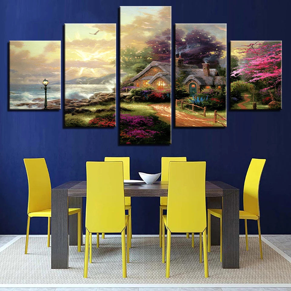 Canvas Print 5 Pieces Seashore Cottage Classic Painting Home Decor House Poster For Living Room Modern Wall Art Picture Artwork
Canvas Print 5 Pieces Seashore Cottage Classic Painting Home Decor House Poster For Living Room Modern Wall Art Picture Artwork