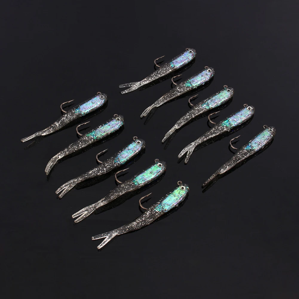 New Fashion 10Pcs Silicone Lead Head Jig Lures Hook Artificial Minnow Bait Fishing Tackle
New Fashion 10Pcs Silicone Lead Head Jig Lures Hook Artificial Minnow Bait Fishing Tackle