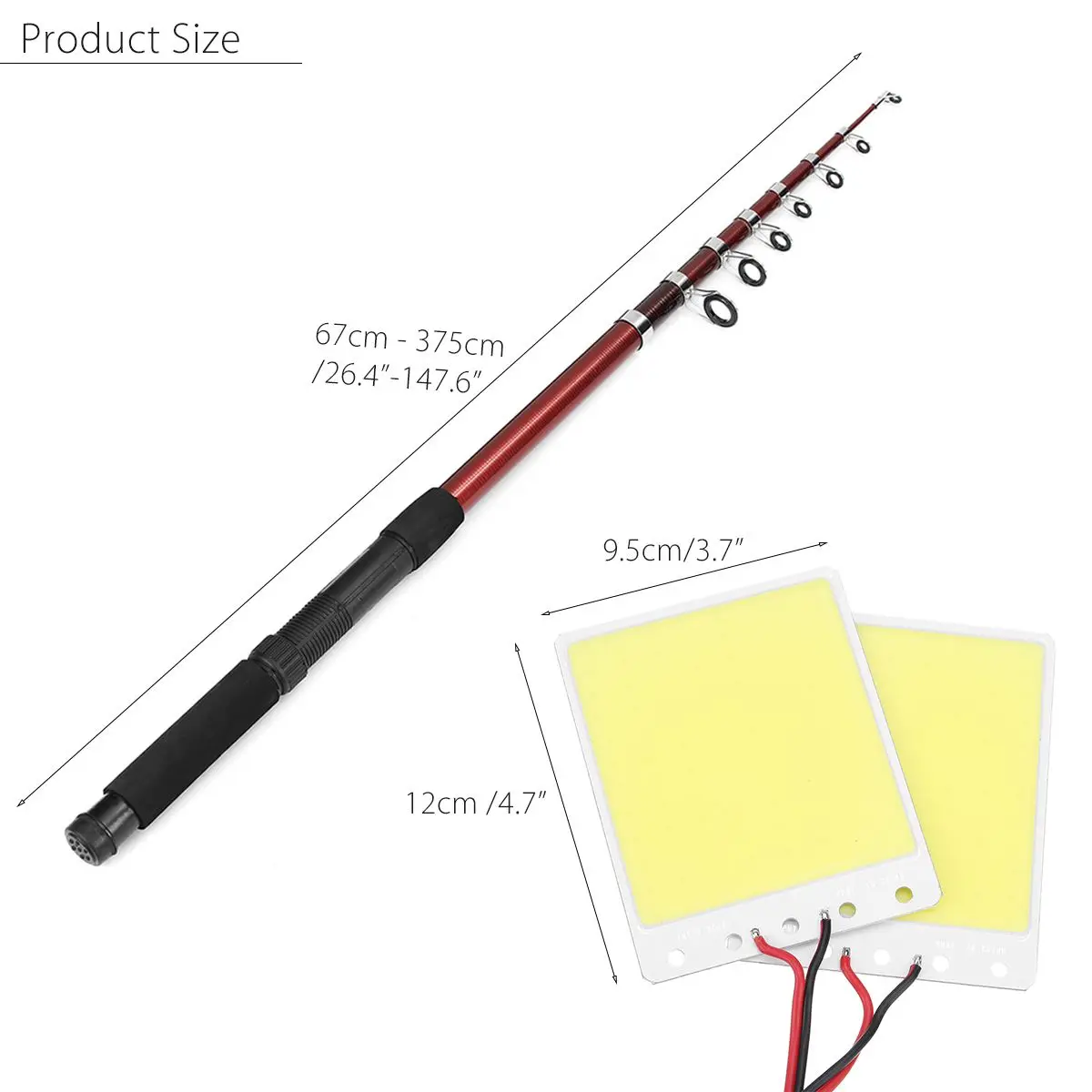 3.75M 12V Telescopic LED Fishing Rod Outdoor Lantern Camping Lamp Mobile Street Light with Remote Control for Road Trip Travel
3.75M 12V Telescopic LED Fishing Rod Outdoor Lantern Camping Lamp Mobile Street Light with Remote Control for Road Trip Travel