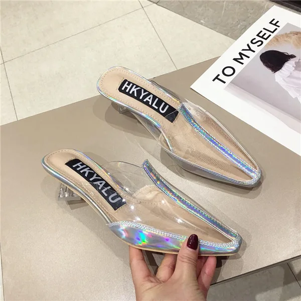 Moraima Snc Transparent Crystal With Med Heels PVC Clear Woman Summer Shoes Pointed Toe Slipper Lady Outside Slides Sandals Shoe
Moraima Snc Transparent Crystal With Med Heels PVC Clear Woman Summer Shoes Pointed Toe Slipper Lady Outside Slides Sandals Shoe