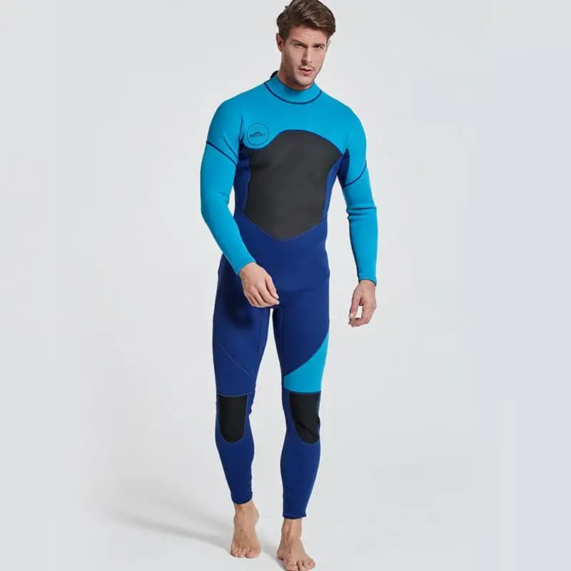 Фото Слитный неопреновый костюм Sbart для дайвинга 3 мм зимний мужской гидрокостюм с