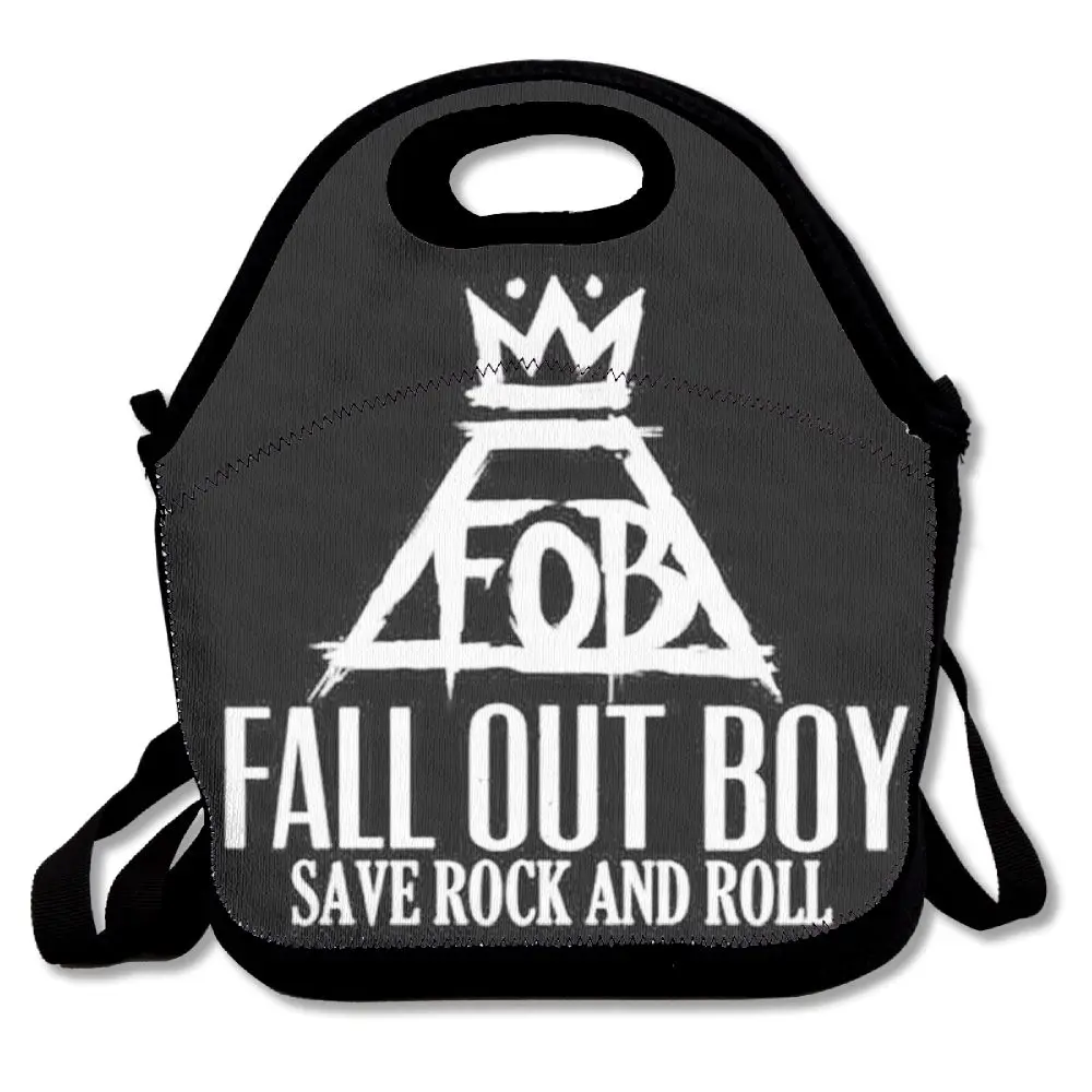 SAMCUSTOM 3D Print Fall Out Boy Logo Lunch Bags Insulated Waterproof Food Girl Packages men and women Kids Babys Boys Handbags | Багаж и