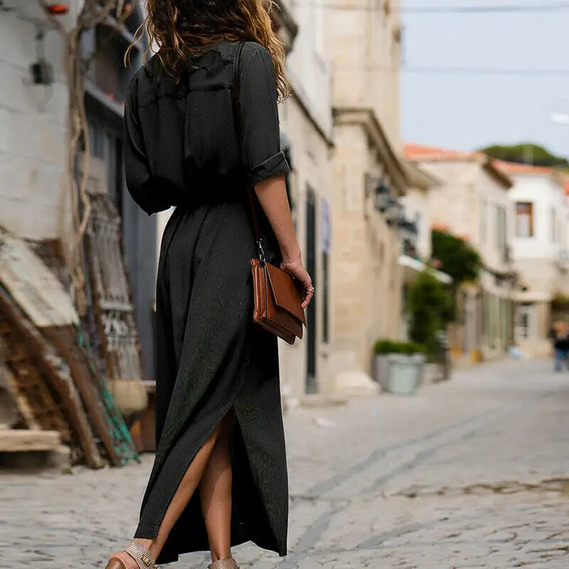 Women Casual Long Sleeve Button Down Loose Long Maxi Party Shirt Dress Plus Size
Women Casual Long Sleeve Button Down Loose Long Maxi Party Shirt Dress Plus Size