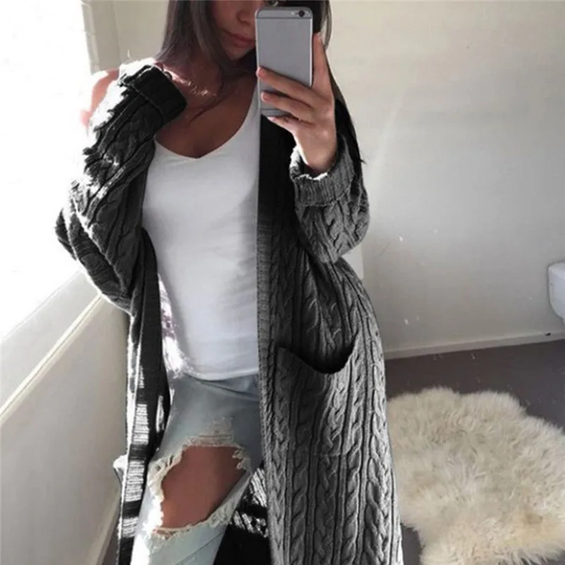 One Size Women Long Knitting Crochet Sweaters Fashion Autumn Ladies Warm Full Sleeve Cardigans Femme Sweater Clothing 6Color
One Size Women Long Knitting Crochet Sweaters Fashion Autumn Ladies Warm Full Sleeve Cardigans Femme Sweater Clothing 6Color