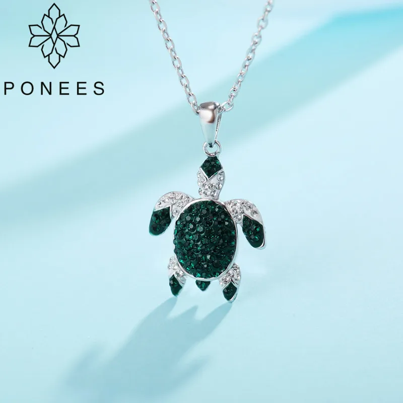 PONEES Dropshipping Luxury Green Sea Turtle Pendant Necklace for Women Female Animal Wedding Ocean Beach Jewelry Gift
PONEES Dropshipping Luxury Green Sea Turtle Pendant Necklace for Women Female Animal Wedding Ocean Beach Jewelry Gift