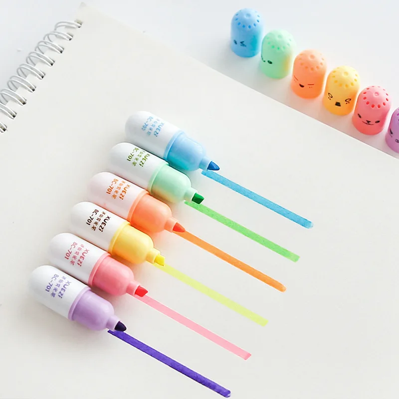6PCS/Set Lovely New Capsules Highlighter Vitamin Pill Highlight Marker Color Pens Stationery Office School Supplies
6PCS/Set Lovely New Capsules Highlighter Vitamin Pill Highlight Marker Color Pens Stationery Office School Supplies