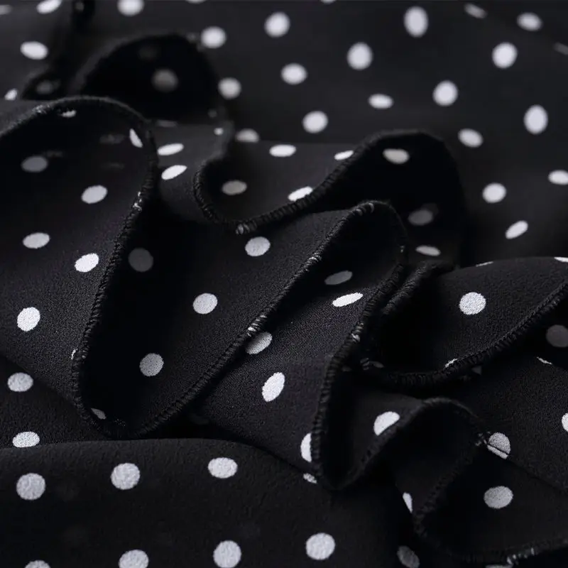 Dushicolorful Polka Dots Blouse Women Casual Loose Chiffon Long Sleeve Office Ladies Ruffle Button Shirt Black Tops Plus Size
Dushicolorful Polka Dots Blouse Women Casual Loose Chiffon Long Sleeve Office Ladies Ruffle Button Shirt Black Tops Plus Size