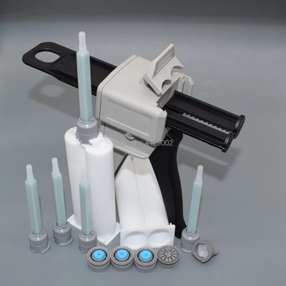 2pcs 2-part 50ml Epoxy Resin Glue Acrylic Adhesive Cartridge + 1:1 2:1 Dispensing Gun Applicator Dispenser + 5pcs Mixing Nozzle
2pcs 2-part 50ml Epoxy Resin Glue Acrylic Adhesive Cartridge + 1:1 2:1 Dispensing Gun Applicator Dispenser + 5pcs Mixing Nozzle
