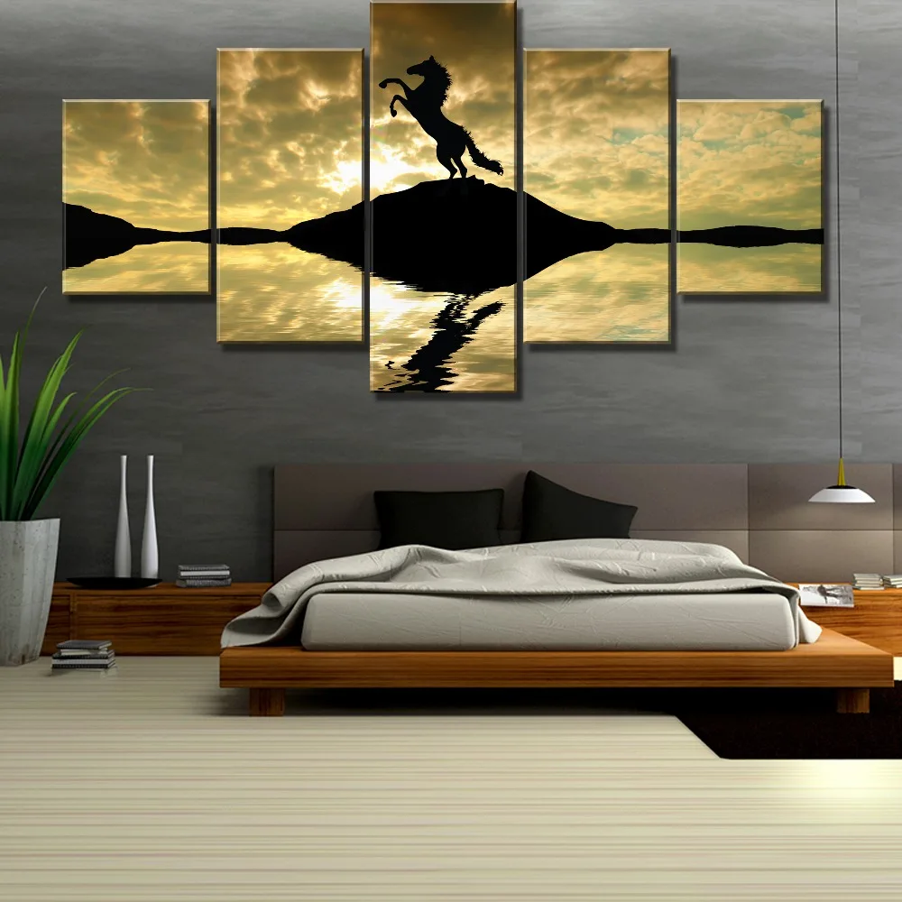 HD Print 5 Piece Home Decor Horse Silhouette Sunset Painting Canvas Wall Art Picture Home Decoration Living Room Canvas Painting
HD Print 5 Piece Home Decor Horse Silhouette Sunset Painting Canvas Wall Art Picture Home Decoration Living Room Canvas Painting