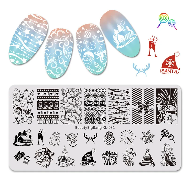 BeautyBigBang 5pcs/set Nail Stamping Plates Christmas Snowflake Xmas Snowman Image Nail Art Template Nail Plate for stamping
BeautyBigBang 5pcs/set Nail Stamping Plates Christmas Snowflake Xmas Snowman Image Nail Art Template Nail Plate for stamping