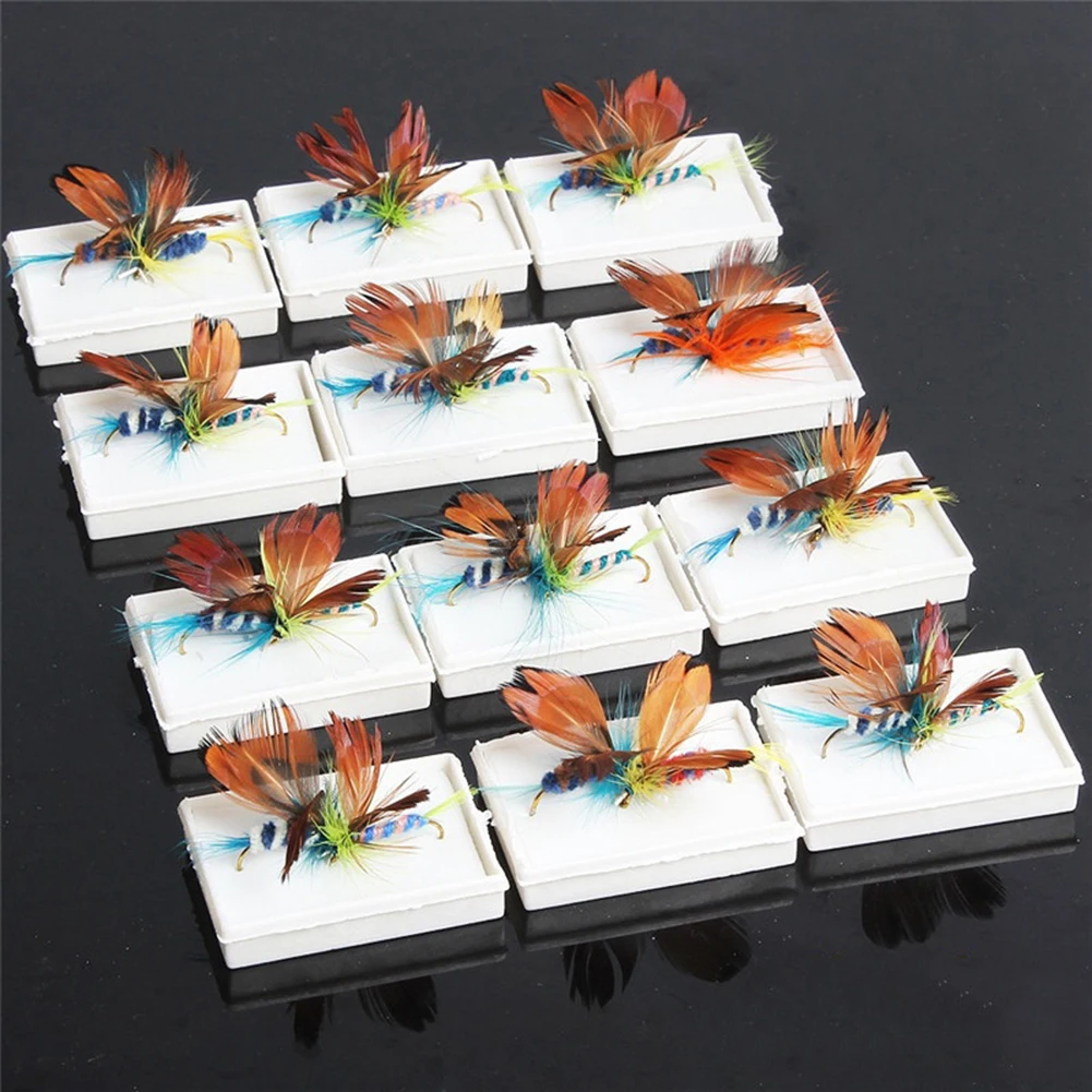 96Pcs/set Artificial Bait Dry Lures Hooks Fly Fishing Flies Feather Tackle Tools
96Pcs/set Artificial Bait Dry Lures Hooks Fly Fishing Flies Feather Tackle Tools