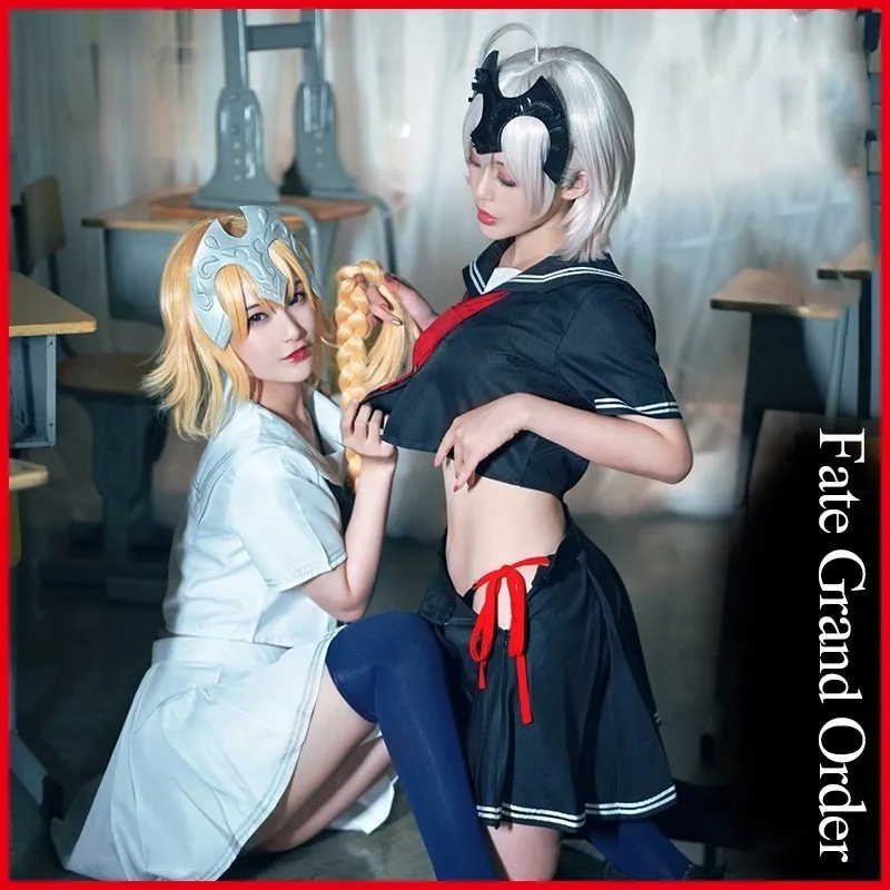Fate Grand Order Jeanne d'Arc Cosplay Costume FGO Alter Girls JK Uniform Japanese Navy Collar Short Sleeve Sailor Suit
Fate Grand Order Jeanne d'Arc Cosplay Costume FGO Alter Girls JK Uniform Japanese Navy Collar Short Sleeve Sailor Suit