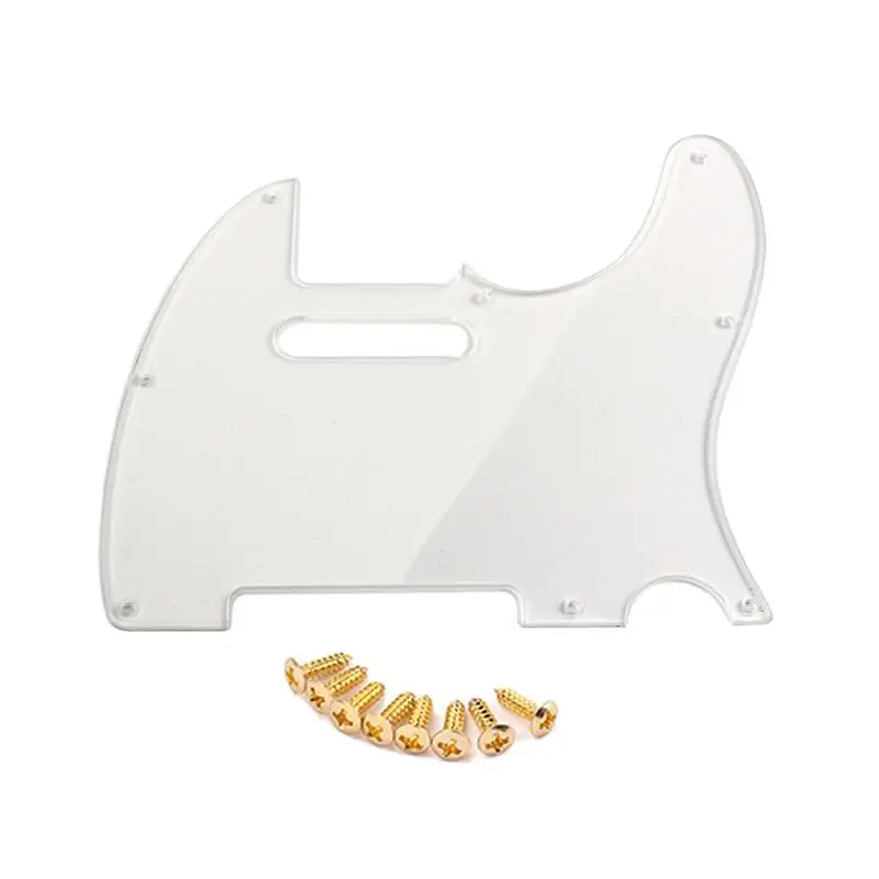 

11 Hole 1 Ply Transparent Clear Guitar Pickguard Scratch Plate for for Fender Style TL Telecaster Tele Electric Guitar Bass