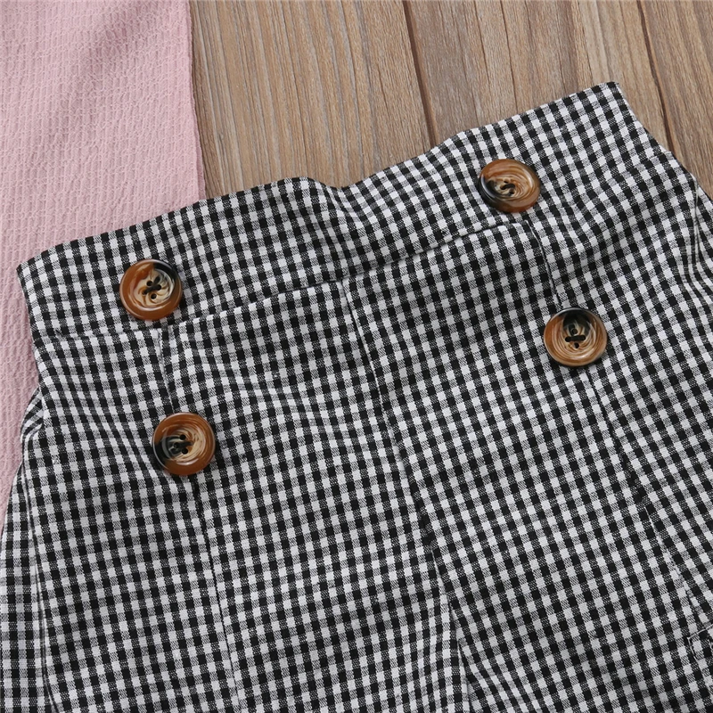 2019 Summer Baby Girl Kids Toddler Outfits Clothes Ruffle Tops+Plaid Button Shorts Pants 2PCS Set
2019 Summer Baby Girl Kids Toddler Outfits Clothes Ruffle Tops+Plaid Button Shorts Pants 2PCS Set