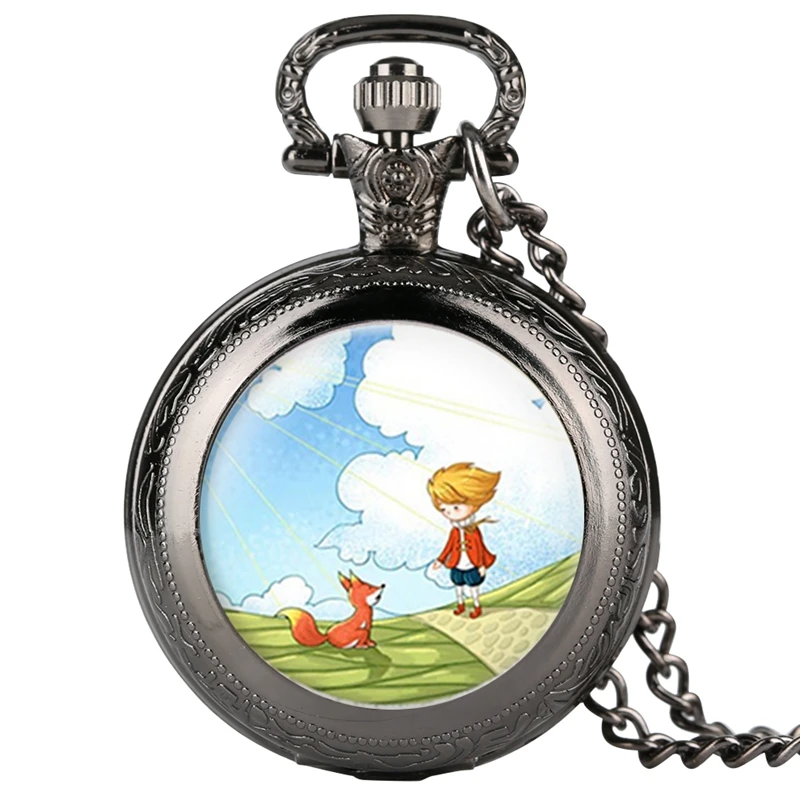 The Little Prince Fairy Tale Quartz Pocket Watch Rose Fox Elefant Cover Pattern Fob Clock Watch Necklace Gifts for Children Boys
The Little Prince Fairy Tale Quartz Pocket Watch Rose Fox Elefant Cover Pattern Fob Clock Watch Necklace Gifts for Children Boys