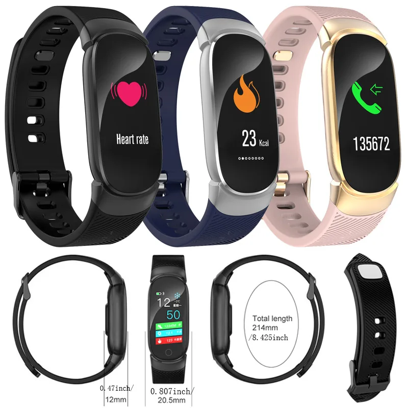 Smart Fitness Bracelet Blood Pressure Measurement Heart Rate Tracker Smart Band Waterproof Watch Women Men Activity Tracker
Smart Fitness Bracelet Blood Pressure Measurement Heart Rate Tracker Smart Band Waterproof Watch Women Men Activity Tracker