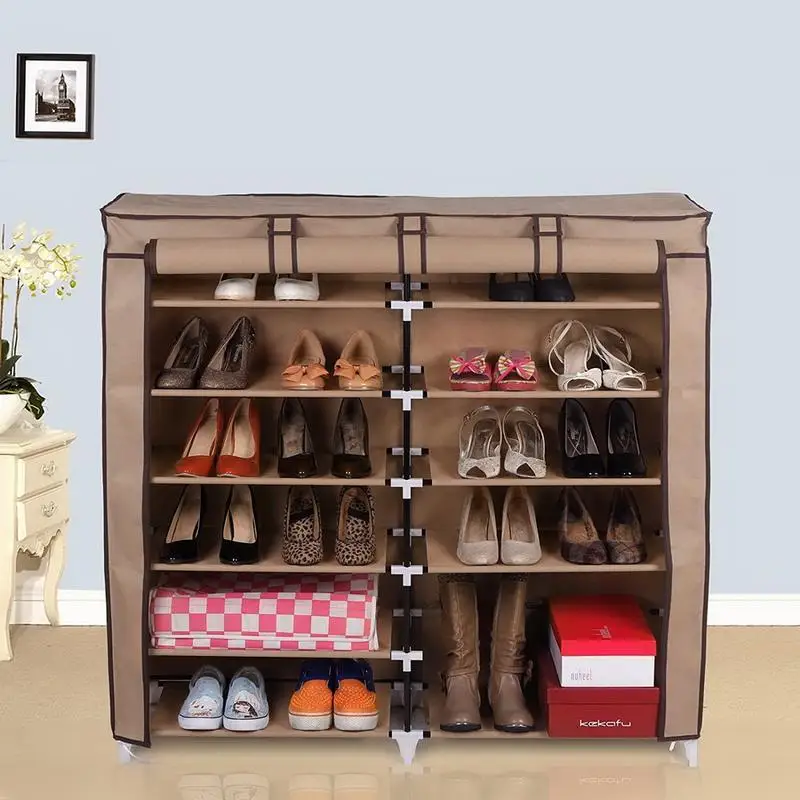 Portable Shoe Rack Closet Fabric Cover Shoe Storage Organizer Cabinet Mocha Shoebox 112 x 28 x 110cm
Portable Shoe Rack Closet Fabric Cover Shoe Storage Organizer Cabinet Mocha Shoebox 112 x 28 x 110cm