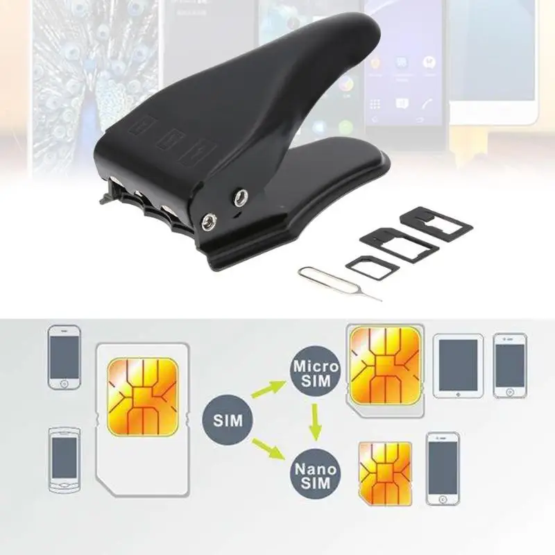 3 в 1 Универсальный SIM Micro Nano резак для sim карты полный Резак телефонов Sumsung Huawei