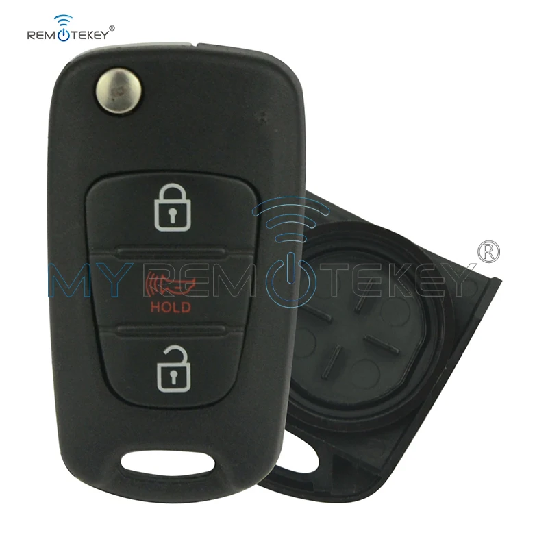 

Remtekey 3 button TOY49 Flip remote car key shell case for Kia Hyundai NYOSEKSAM11ATX
