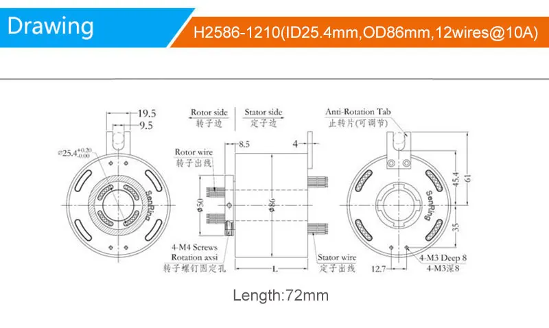 Through Hole Slip Ring 12 Connections ,10A Per Ring Transfers Control And Data Signals Modular Design Fiber Brush Technology
Through Hole Slip Ring 12 Connections ,10A Per Ring Transfers Control And Data Signals Modular Design Fiber Brush Technology