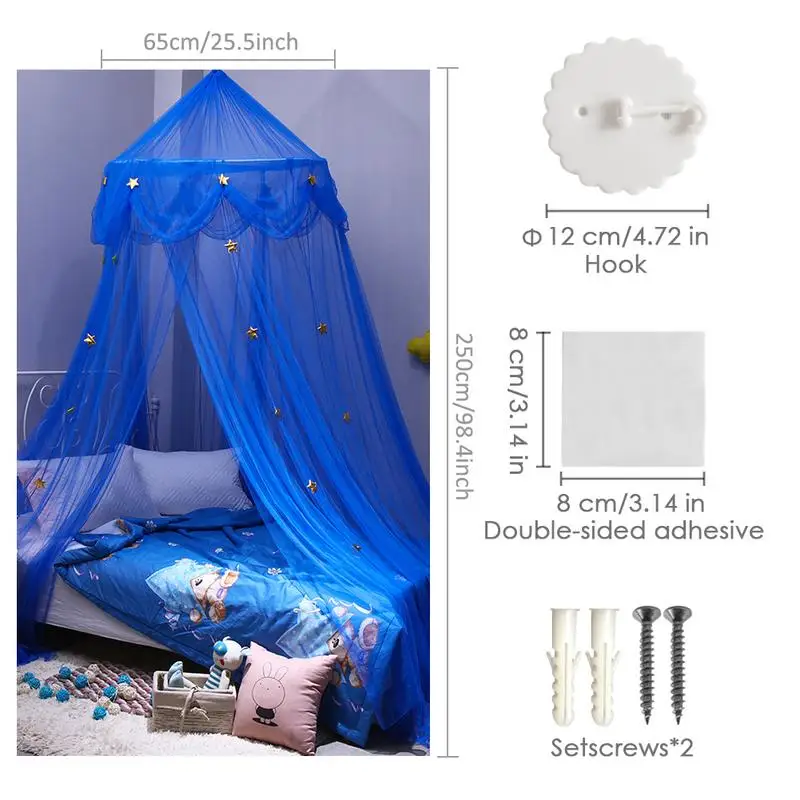 Children's Blue Star Dreamy Fantasy Star Hanging Lace Dome Mosquito Net Baby Bed European Korean Round Bedroom Bedding Curtain
Children's Blue Star Dreamy Fantasy Star Hanging Lace Dome Mosquito Net Baby Bed European Korean Round Bedroom Bedding Curtain