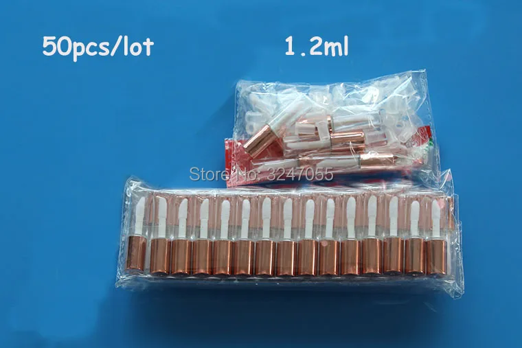50pcs/lot 1.2ML Mini Empty Plastic Clear Lip Gloss Tube with Rose Gold Cap, Small Lipstick/Lip Balm Refillable Sample Bottle
50pcs/lot 1.2ML Mini Empty Plastic Clear Lip Gloss Tube with Rose Gold Cap, Small Lipstick/Lip Balm Refillable Sample Bottle