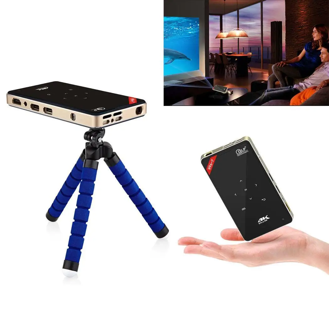 Мини проектор 4 K Android домашний кинотеатр 2 4G 5 8G Wifi карманный проектор|Домашний