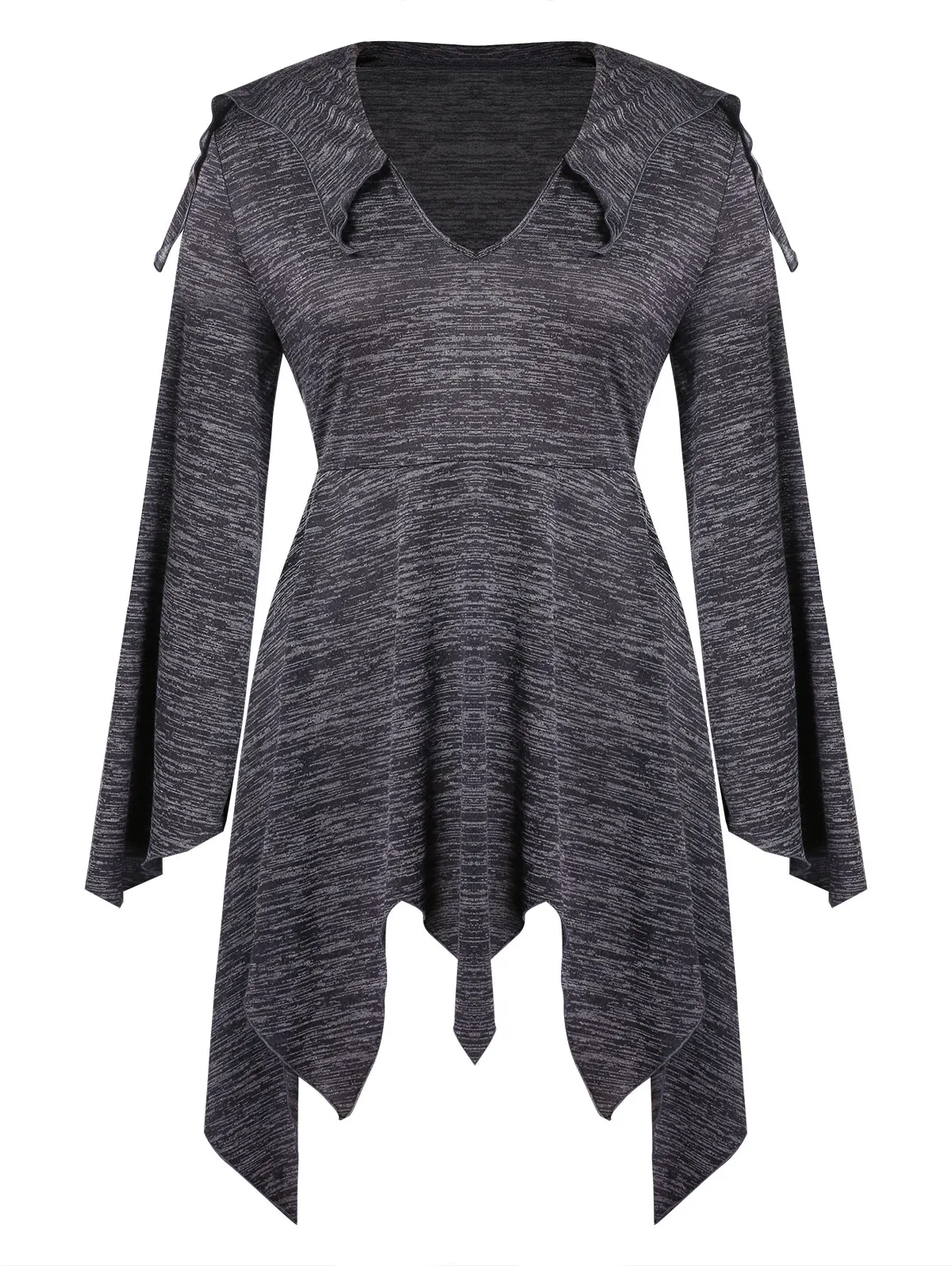 Plus Size Space Dye Handkerchief Marled T-Shirt V Neck Long Sleeves Casual Solid Tunic Tops Ladies Pullovers 5XL
Plus Size Space Dye Handkerchief Marled T-Shirt V Neck Long Sleeves Casual Solid Tunic Tops Ladies Pullovers 5XL