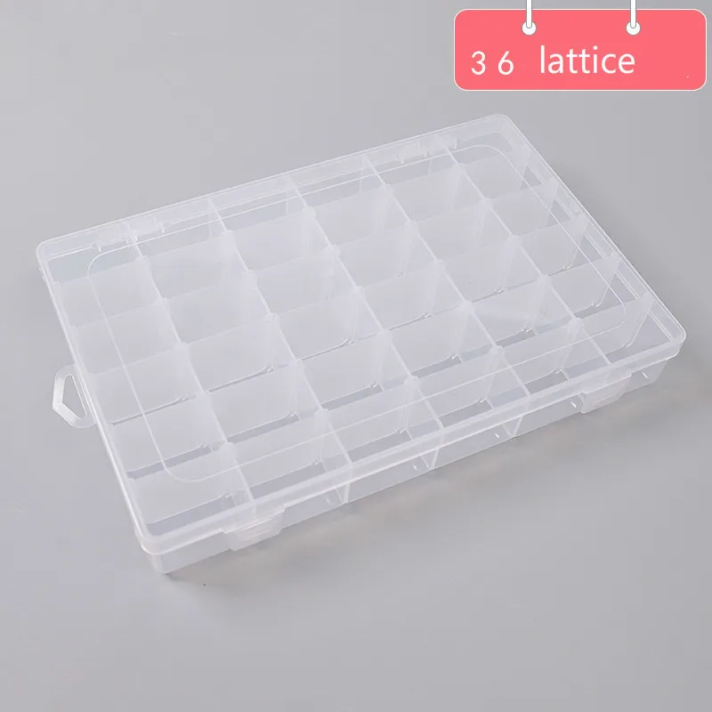 Transparent Plastic Box Diamond Painting Jewelry Storage Box Organiser Home Office 8/15/24/36 Lattice
Transparent Plastic Box Diamond Painting Jewelry Storage Box Organiser Home Office 8/15/24/36 Lattice