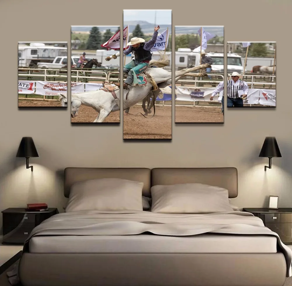 Poster HD Printed Canvas Painting Framework Home Decor 5 Pieces Cowboy Horse Rodeo Sport Wall Art Pictures For Living Room
Poster HD Printed Canvas Painting Framework Home Decor 5 Pieces Cowboy Horse Rodeo Sport Wall Art Pictures For Living Room