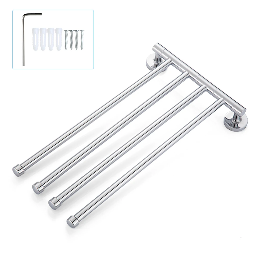 Space-saving Wall-Mounted Towel Holder Stainless Steel Swivel Towel Rack Multifunctional Bathroom Towel Rack Towel Bar
Space-saving Wall-Mounted Towel Holder Stainless Steel Swivel Towel Rack Multifunctional Bathroom Towel Rack Towel Bar
