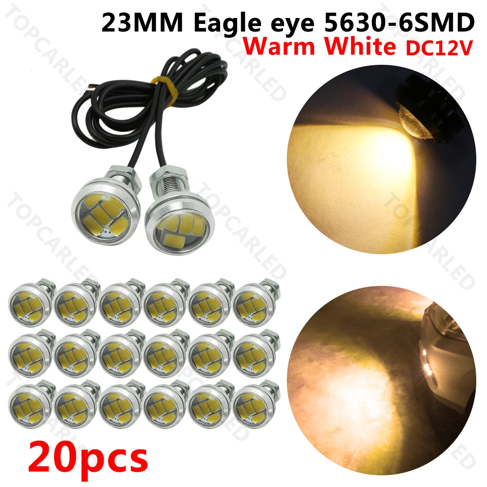 20pcs 23mm DRL LED Eagle Eye 12V 5630 SMD Daytime Running Lights Waterproof Car Auto Reverse Backup Parking Tail Lights Fog Lamp
20pcs 23mm DRL LED Eagle Eye 12V 5630 SMD Daytime Running Lights Waterproof Car Auto Reverse Backup Parking Tail Lights Fog Lamp