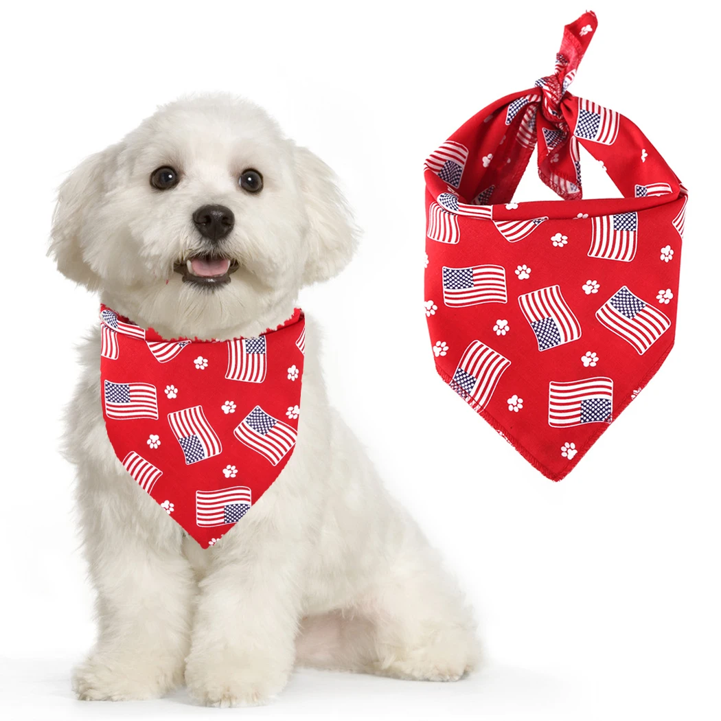 Spring And Summer Pet Triangle Towel Dog Bandana Creative American Flag Dog Bandana Bib Pet Bib Pet Bandana Supplies
Spring And Summer Pet Triangle Towel Dog Bandana Creative American Flag Dog Bandana Bib Pet Bib Pet Bandana Supplies
