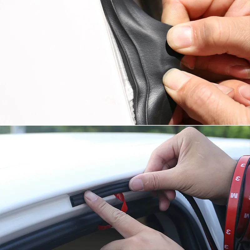 Car Door B Type Waterproof Trim Sound Insulation Seal Strip Stickers for fiat punto 500 bravo freemont stilo panda accessories | Автомобили
