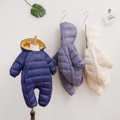 Winter Warm Baby Girls Boys Jumpsuits Thick Down Cotton Newborn Romper Solid Color Hooded Zipper Jumpsuits Infant Baby Overalls
Winter Warm Baby Girls Boys Jumpsuits Thick Down Cotton Newborn Romper Solid Color Hooded Zipper Jumpsuits Infant Baby Overalls