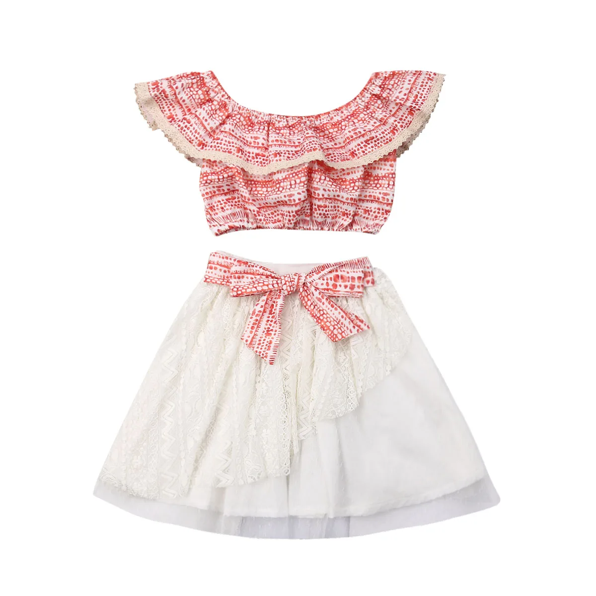 Toddler Girl Clothes Sweet Newborn Baby Girl Ruffle Tops + Lace Skirt 2pcs Outfits Kids Clothes Set
Toddler Girl Clothes Sweet Newborn Baby Girl Ruffle Tops + Lace Skirt 2pcs Outfits Kids Clothes Set