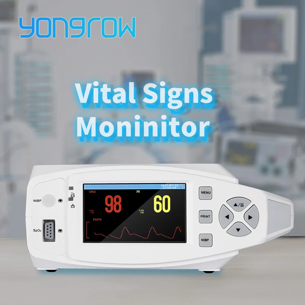 Медицинский мобильный монитор Yongrow артериального давления и оксиметр SPO2 пульс