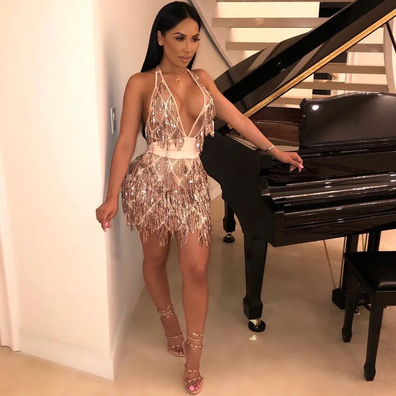 Shefan Hot Sequin Backless Bandage Dress Bodycon Women Sexy Nightclub Party Mini Dress Bandage Deep V Neck Dresses Vestidos
Shefan Hot Sequin Backless Bandage Dress Bodycon Women Sexy Nightclub Party Mini Dress Bandage Deep V Neck Dresses Vestidos